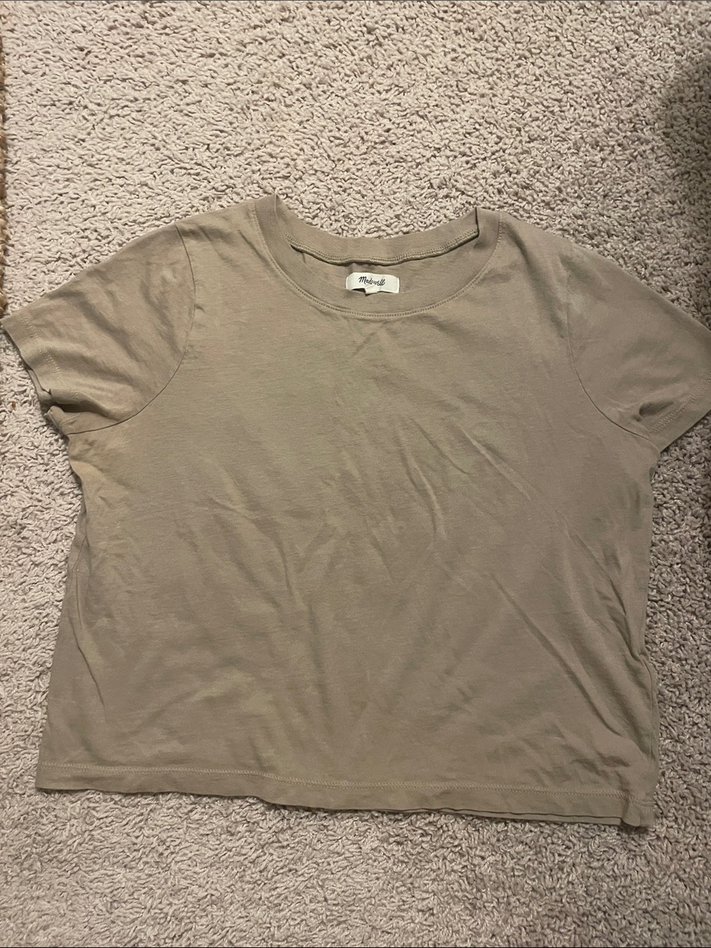 Madewell Short Sleeve Crew Tee in Taupe